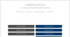 Desktop Screenshot of medscans.com.au